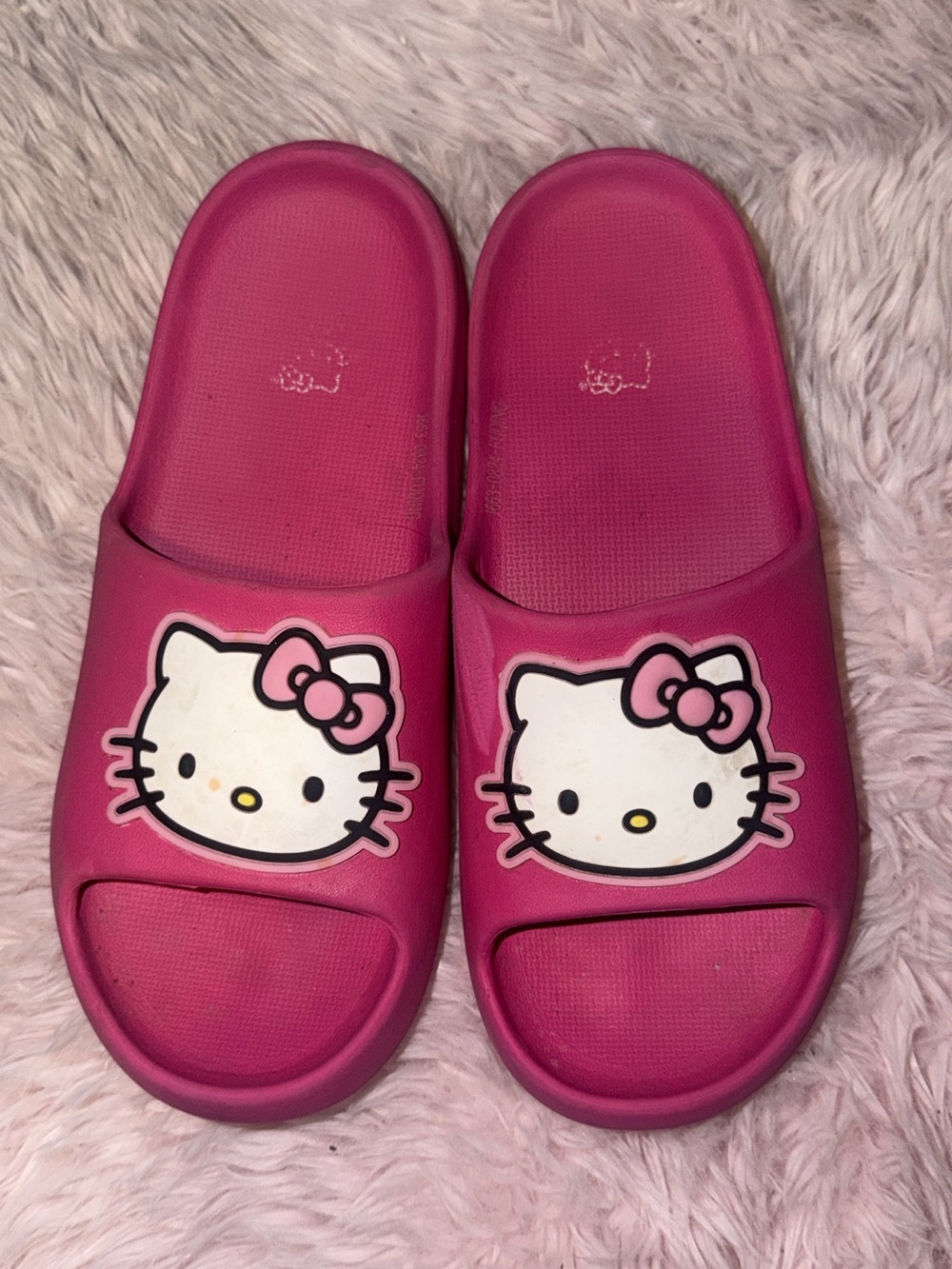Hello Kitty Hot Pink Slide Sandals for Girls
